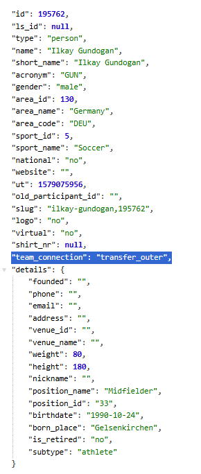team_connection transfer_outer